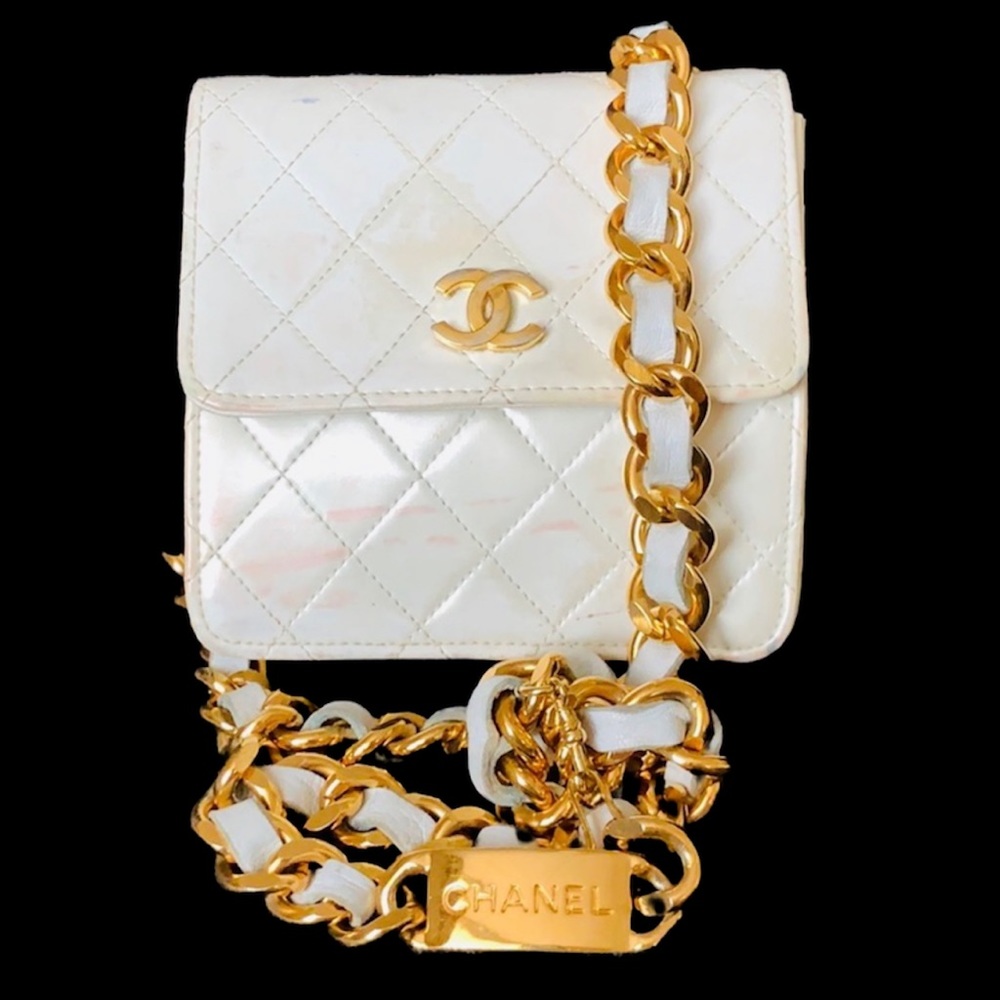 CHANEL Quilted Gold HW Chain Belt Waist Bag Bumbag